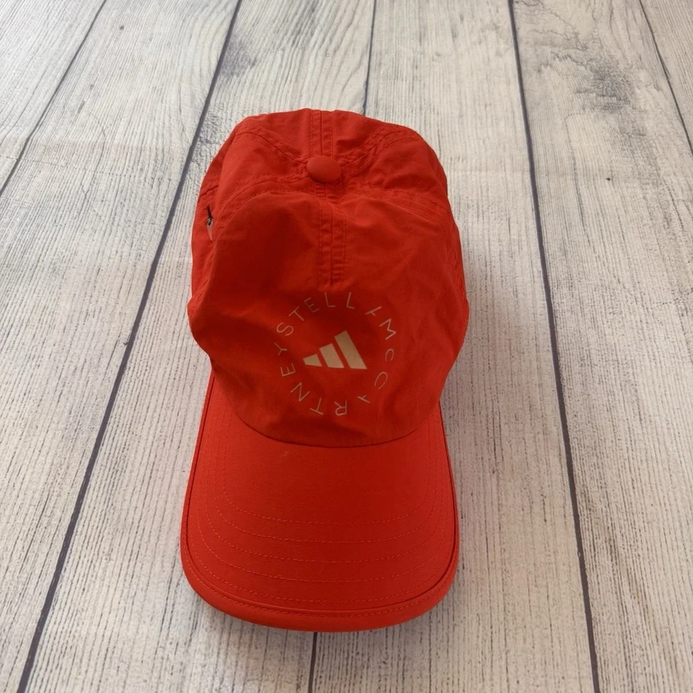 Adidas By Stella McCartney Red Baseball Cap Hat OSFM Adjustable Lightweight